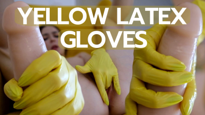 Yellow Latex Gloves