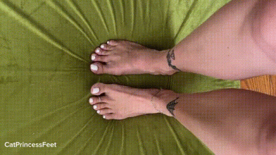 White Nail Polish, Walking On Squishy Mattress, Sexy Feet