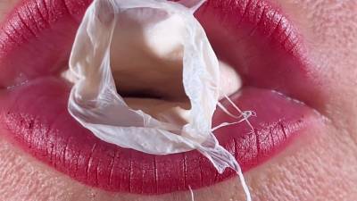 I Love To Chew Gum And Pop My Gum Bubbles In My Mouth And Lips Extreme Close Up