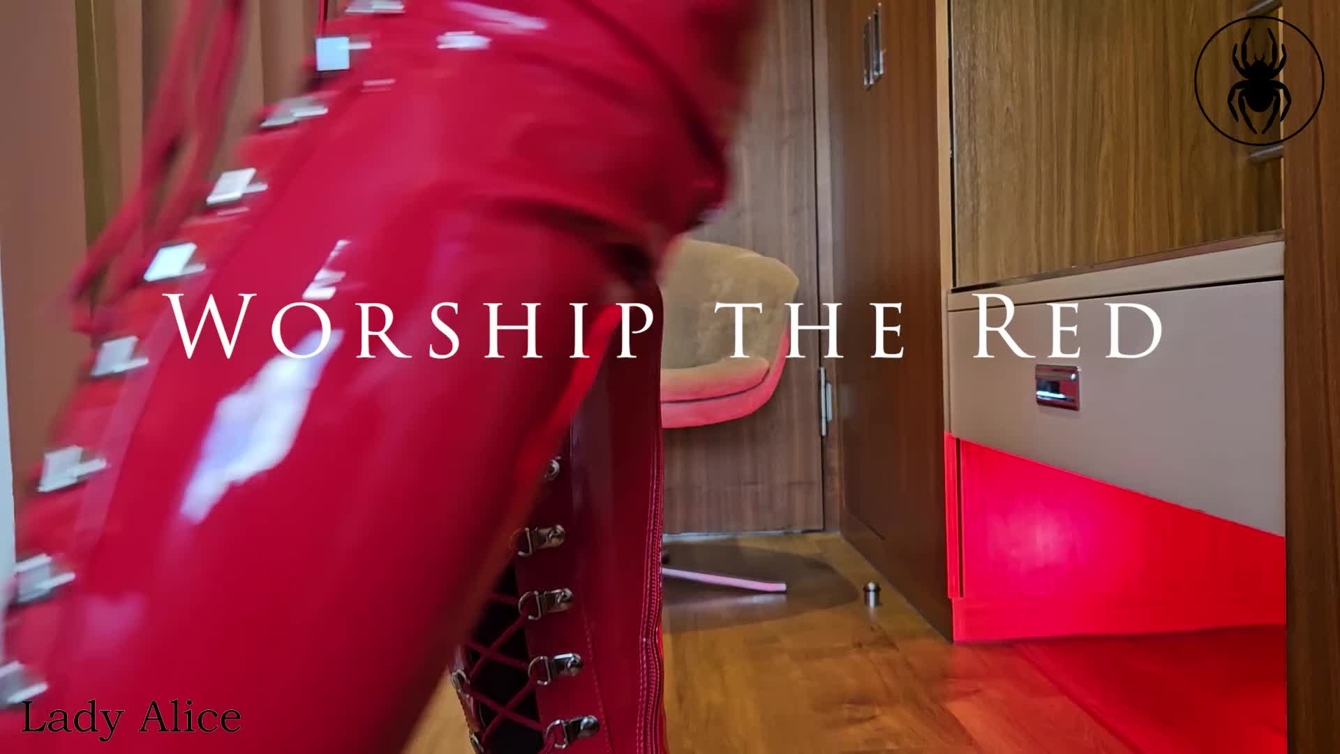 Worship The Red- PVC Overknees