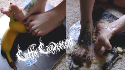 Mashing Bananas With Bare Feet No Audio