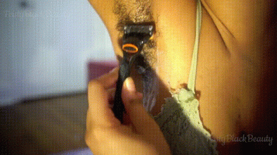 Shaving My Hairy Pits: Ebony Armpit Body Hair Removal 4K
