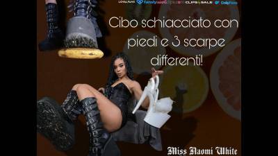 Cibo Schiacciato Con I Piedi E 3 Scarpe Differenti!