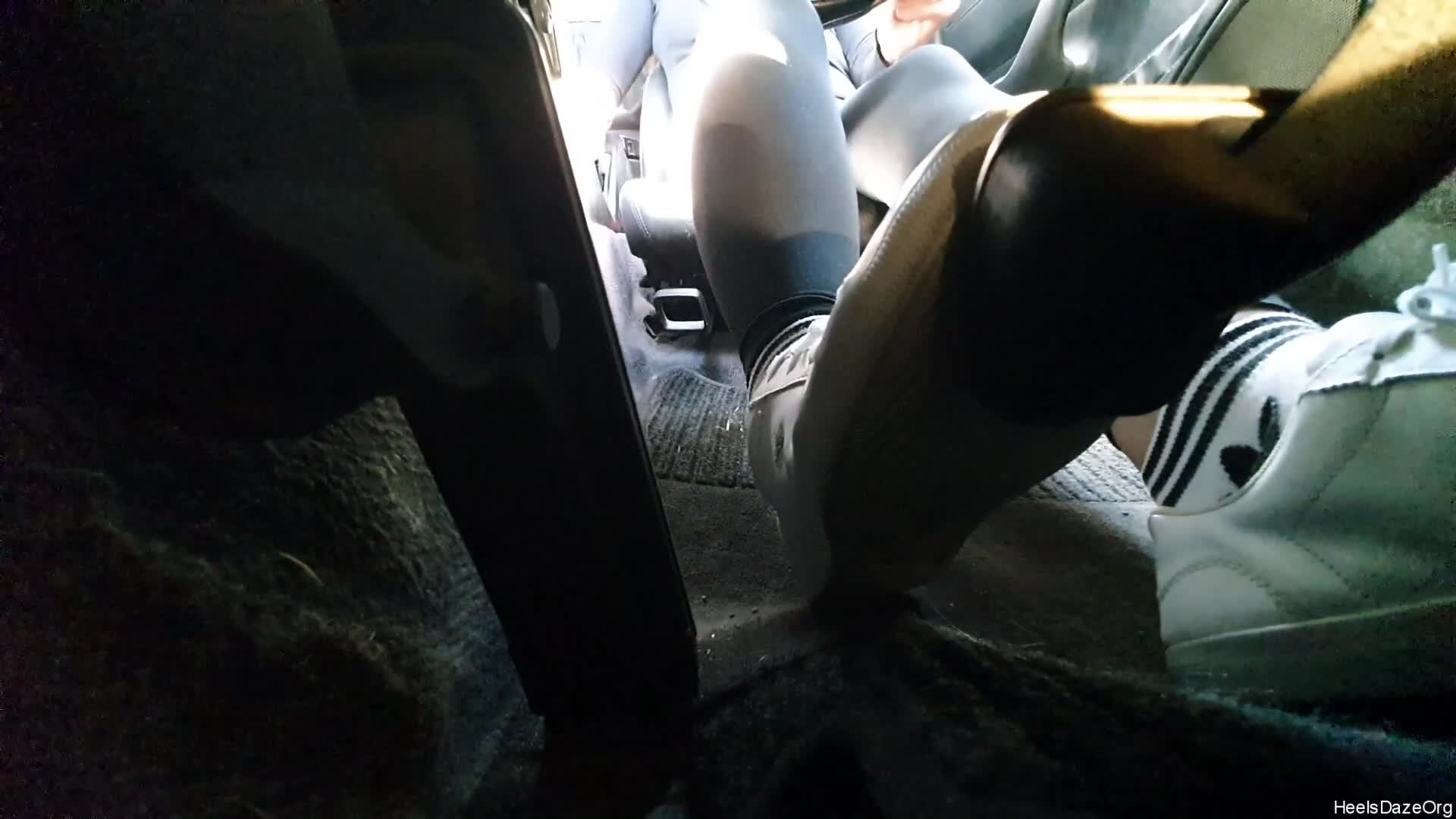 Driving Mercedes Benz Slk Under Pedal White Sneakers