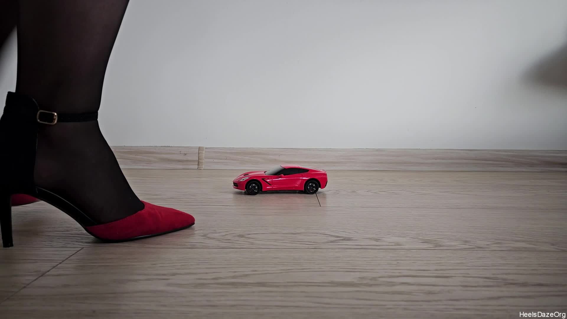 Red Heels Crush Toy Car
