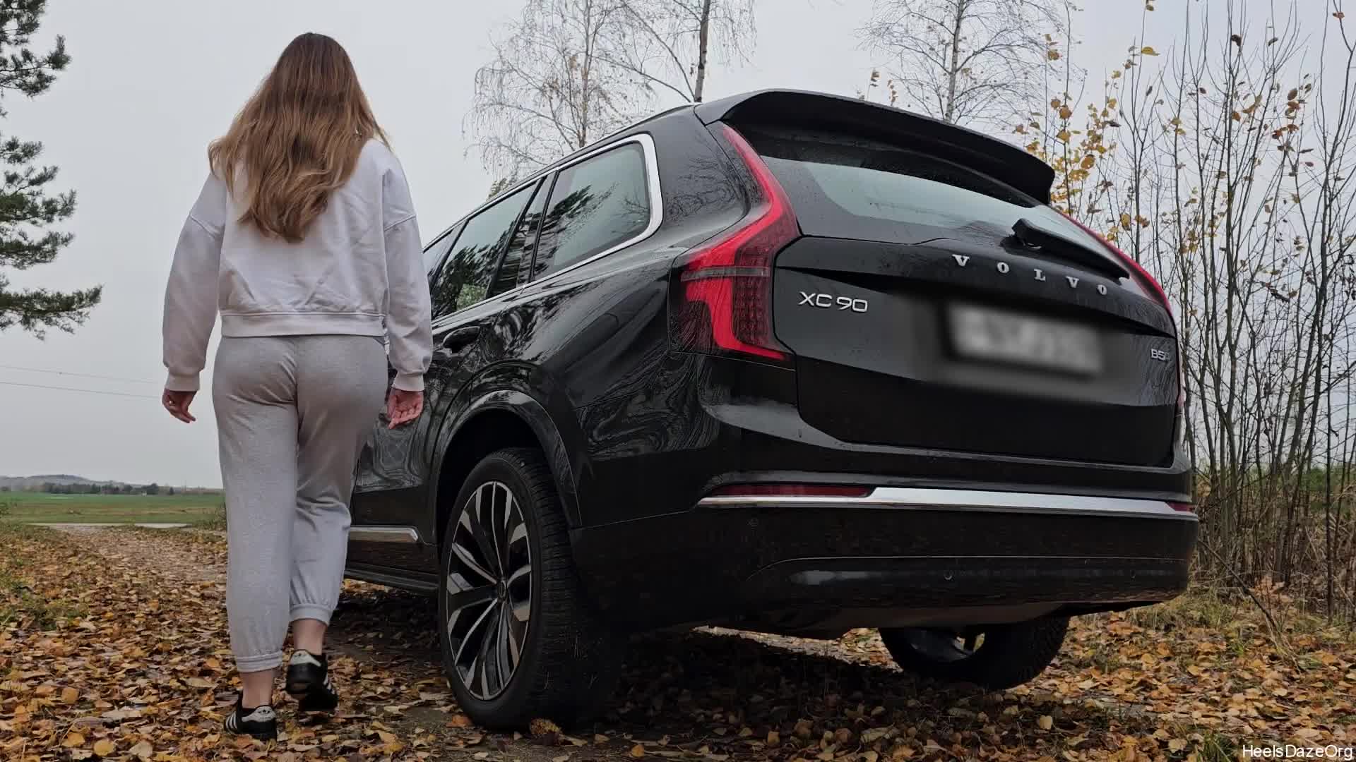Driving Volvo Xc90 In Adidas