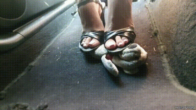 Candid Plushie Trample In Bmw E46 High Heel Sandals