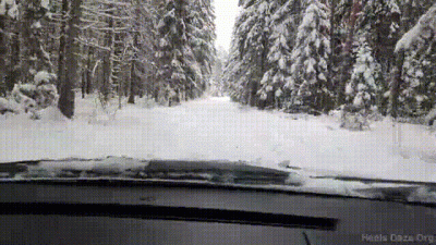 Girl Stuck In Snow Car Accident Mazda