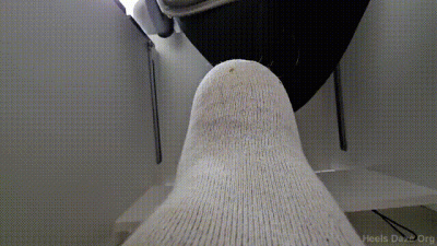 Unaware Giantess Working On Laptop In Socks