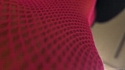 Unaware Giantess Working On Laptop In Fishnets