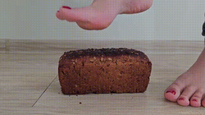 Trampling Loaf Of Bread Barefoot