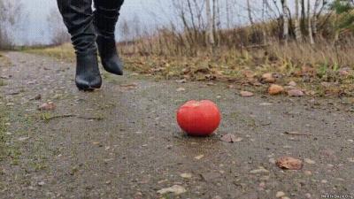 Tomatoes And Plushie Crush In Stiletto Boots