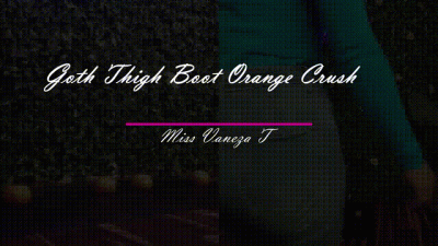 Goth Thigh Boot Orange Crush