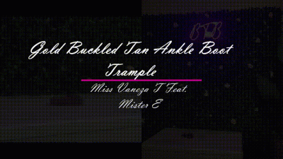Gold Buckle Tan Ankle Boot Trample