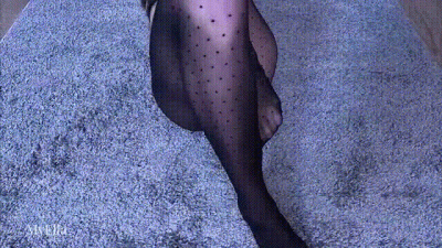 Hot Pussy Rub In My Seamless Polka Dot Pantyhose