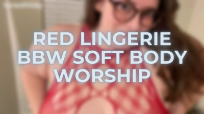 BBW Red Lingerie Body Worship