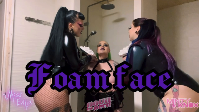 Foam Face! Slut Gets Two Pies On Her Face | Finnish Video