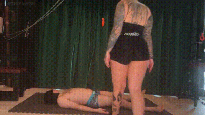 Stretching Session With Miss Evilia (Objectification Fetish) | Finnish Video!