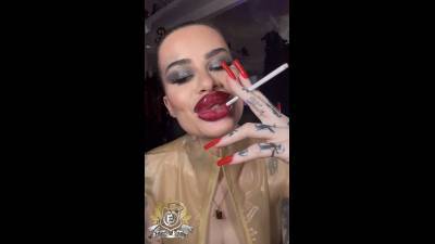 Femdom Rubber Smoke JOI