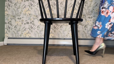 Peeping Under Chair At Ankle Crossing