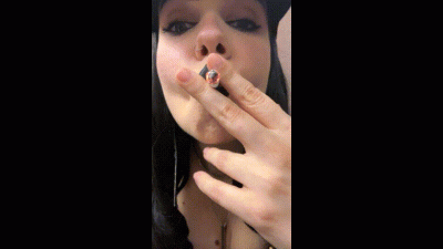 Smoking Closeup And Sounds