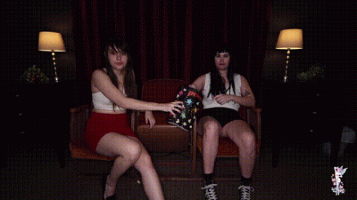 4K/ Ziva Fey Girl Girl Movie Theater Wedgie Brawl With Ruby Vuitton