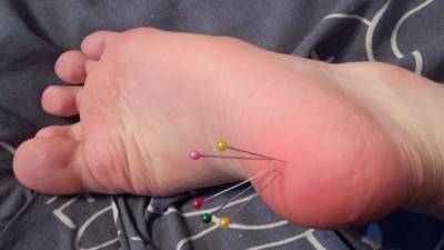Foot Torment With Needles