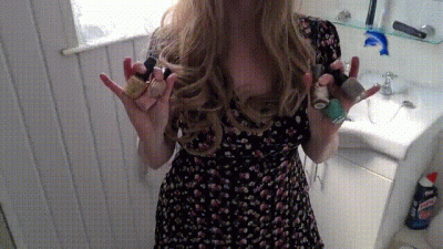 Abbie Painting Her Toenails