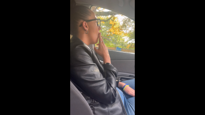 Casual Smoke In Car