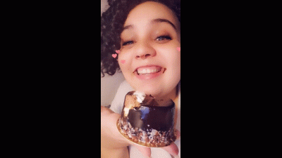 Eating Chocolate Mousse Cake With No Hands!