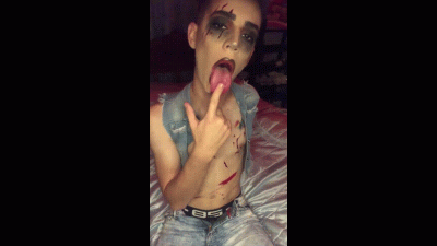 Halloween M.O.N.S.T.E.R Loves To Play With His Nipple