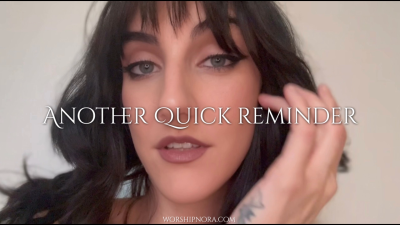 Another Quick Reminder