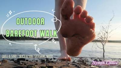 The Bare Feet Of The Natural Goddess Tread The Ground And Become Wet In The River