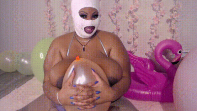 Popping Multiple Balloons With My Huge Boobs