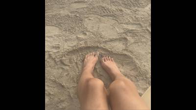 Dirty Black Toes In The Sand - Worship My Filthy Beach Feet