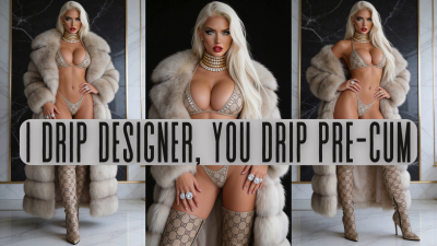 I Drip Designer. You Drip Pre-Cum