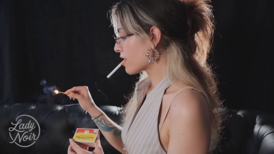 Backlit Profile, Deep Lung Inhales & Nose Exhales | Lady Noir