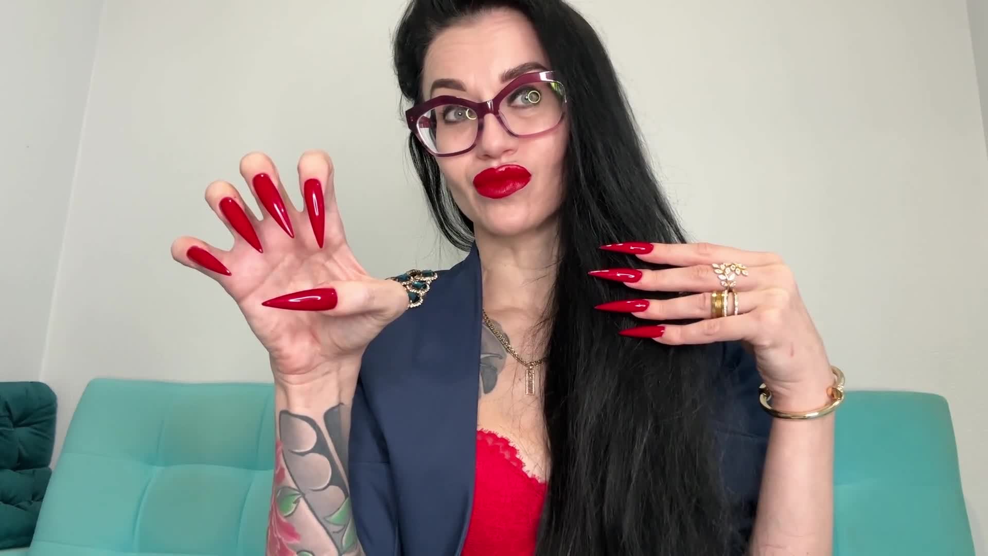 Long Red Sharp Nails, Claws