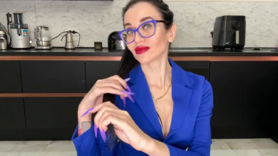 New Longer Shape And New Purple Color, Claws, Long Flexible Fingers Wide Palms And Handjobs With Spit