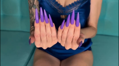 New Longer Shape And New Purple Color, Claws, Long Flexible Fingers Wide Palms, Skin Scratching