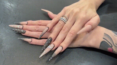 Long Nails, Even Longer And A New Shape, Tapping And Finger Crunching