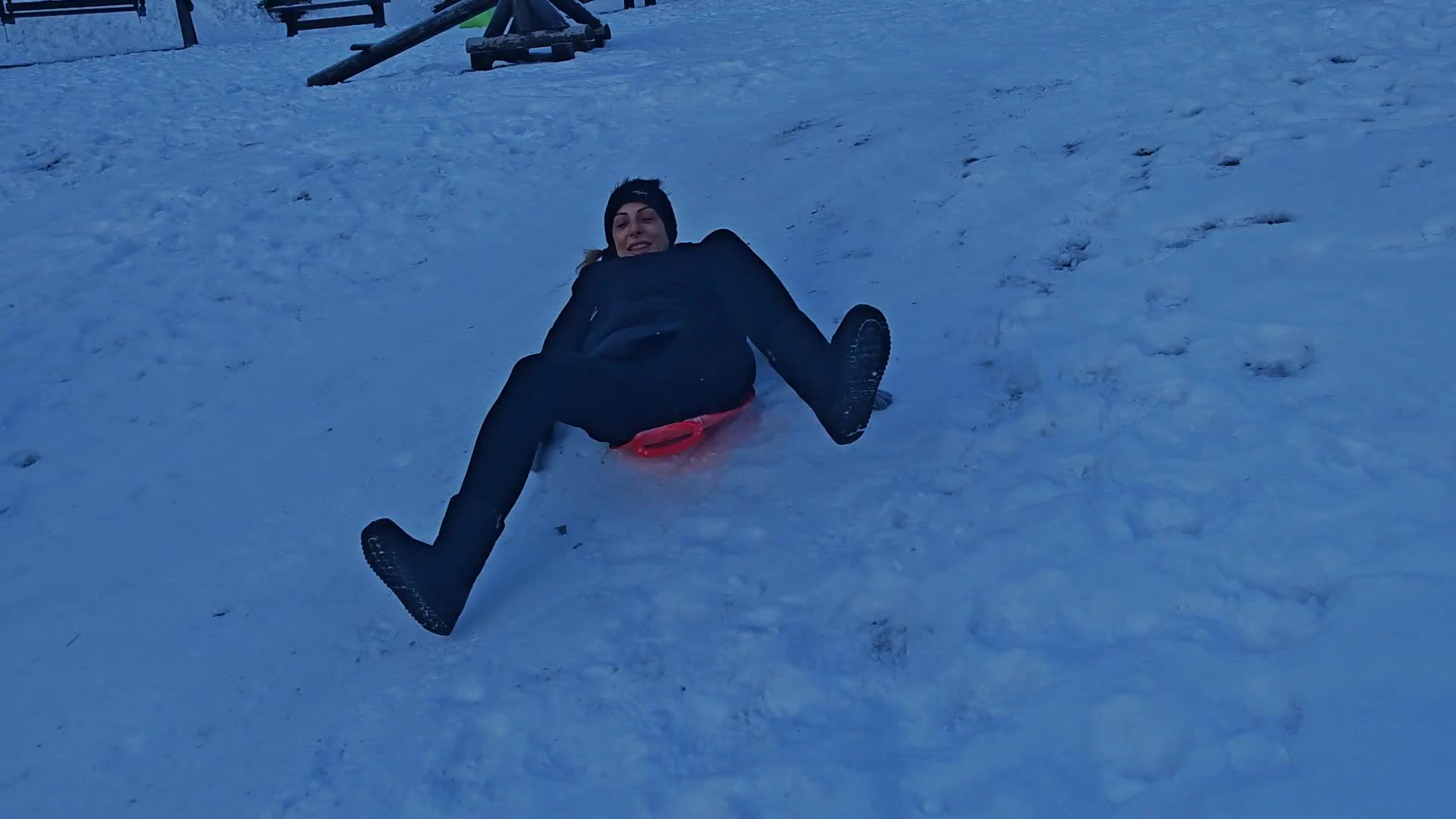 Sliding On Snow