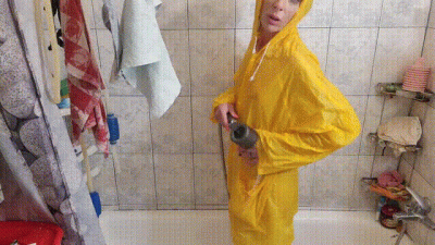 Tease, Pussy Play While I Wear Poncho In Shower