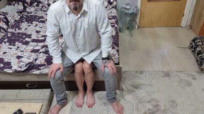 4K Principal Sit On His Student Lap And Dry Hump Her Legs Until He Cum On Her Skirt