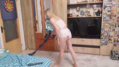 Vacuum Clean, Dish Washing Fetish, Satin Pijamas