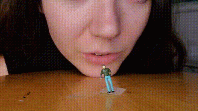 Giantess Licking Up Tiny