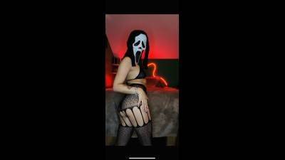 Ghostface Cosplay Dildo Play