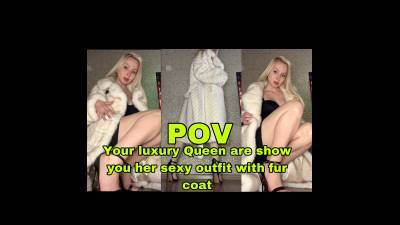 POV Your Luxury Girl In Hot Outfit And Fur Coat Worship