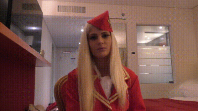 19Yr Old Blonde Air Hostess Eager To Take First BBC