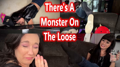 There's A Creature On The Loose- Lil Mizz Unique And Sinn Sage Struggling With Sweaty Foot Worship And Smelly Sock Fetish